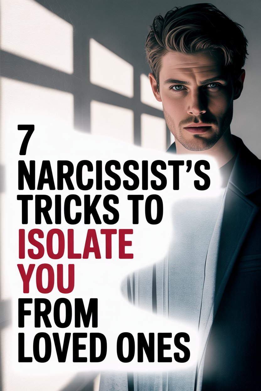 Young man with intense expression highlighting narcissist tricks to isolate loved ones.