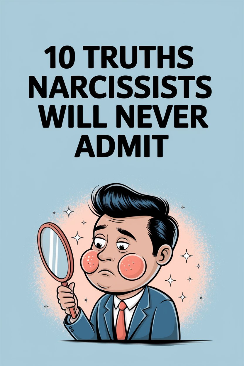 Cartoon of a narcissist checking his reflection, highlighting vanity and self-obsession.