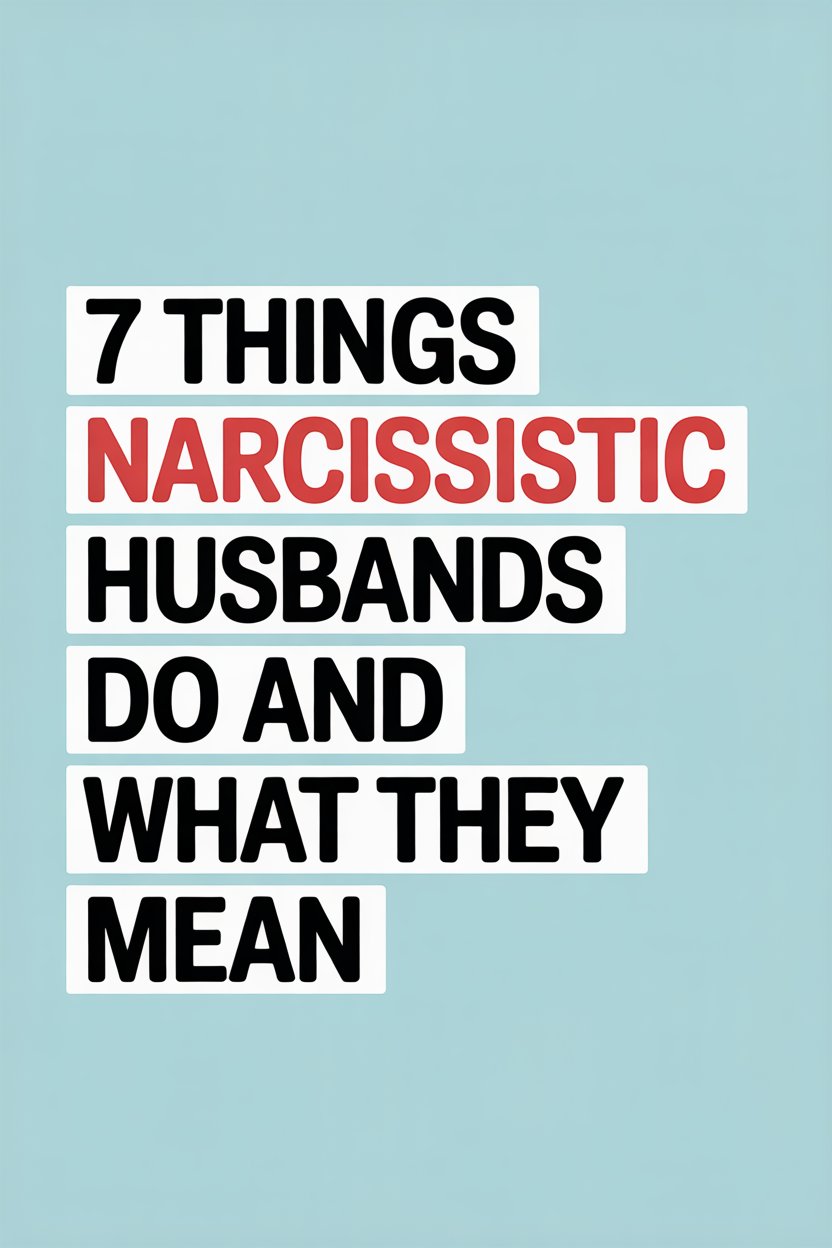 Seven Signs Narcissistic Husbands Exhibit Self-Centered Behaviors and Attitudes.