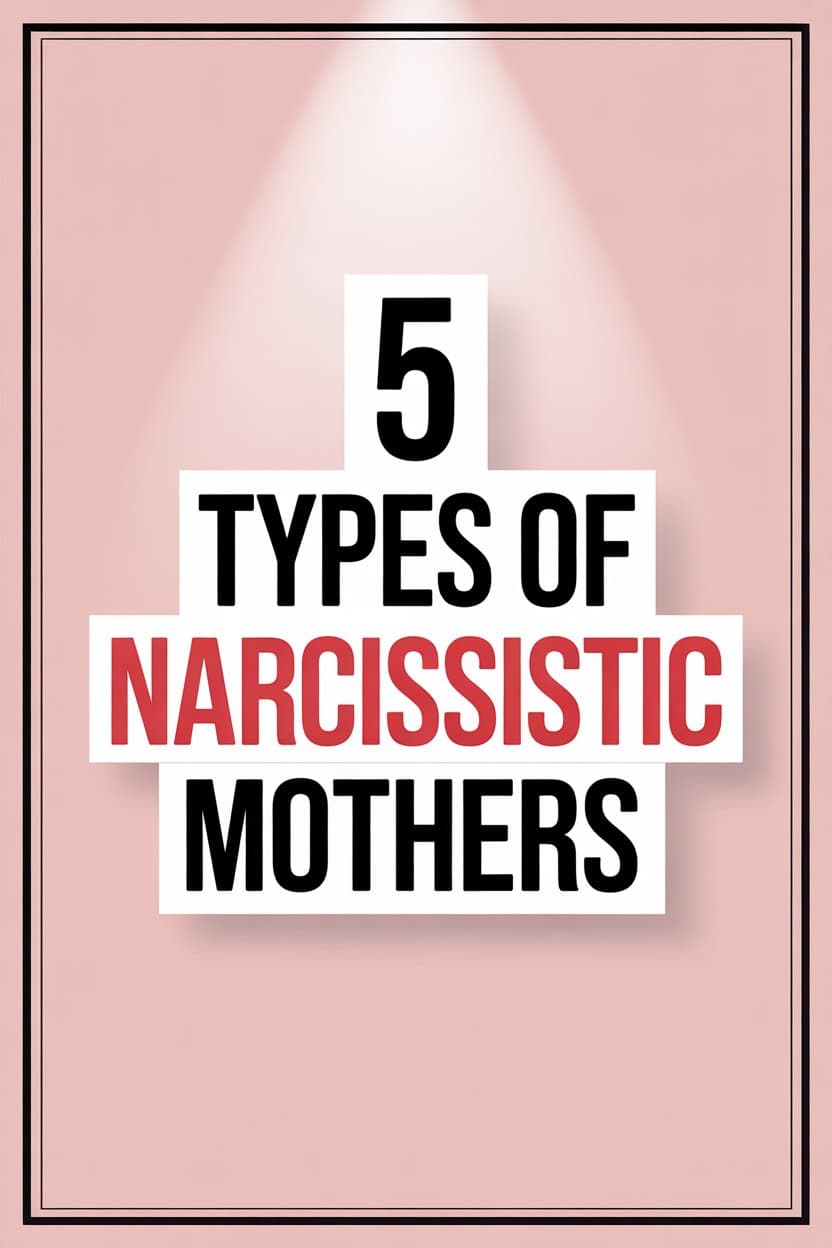 List of five common types of narcissistic mothers with traits and behaviors.