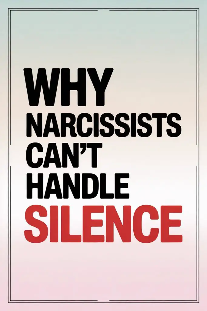 Why Narcissists Cant Handle Silence — Psychological Traits of Narcissistic Rage.