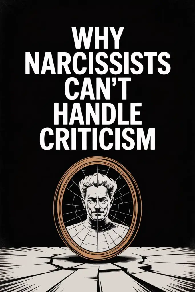 Why Narcissists Struggle with Criticism and Emotional Fragility Portrait Illustration.
