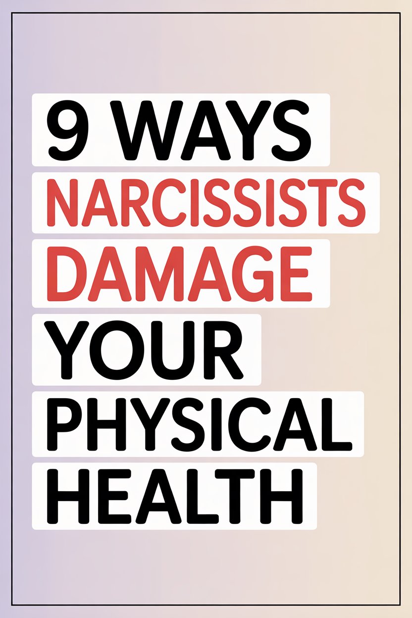 Nine ways narcissists harm your physical health warning.
