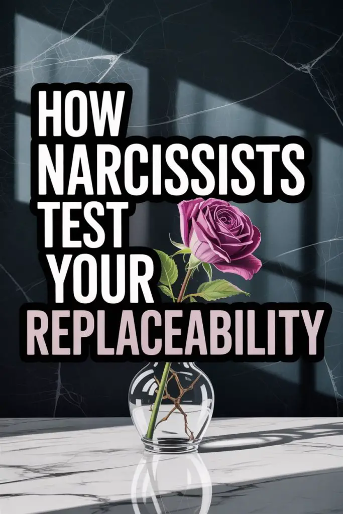 Rose in glass vase with spider web background symbolizing vulnerability and emotional testing by narcissists.