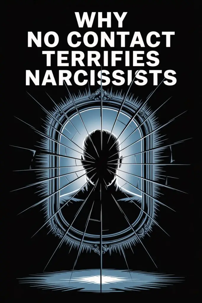 Why No Contact Frights Narcissists: Broken Mirror Reflects Emotional and Psychological Chaos.