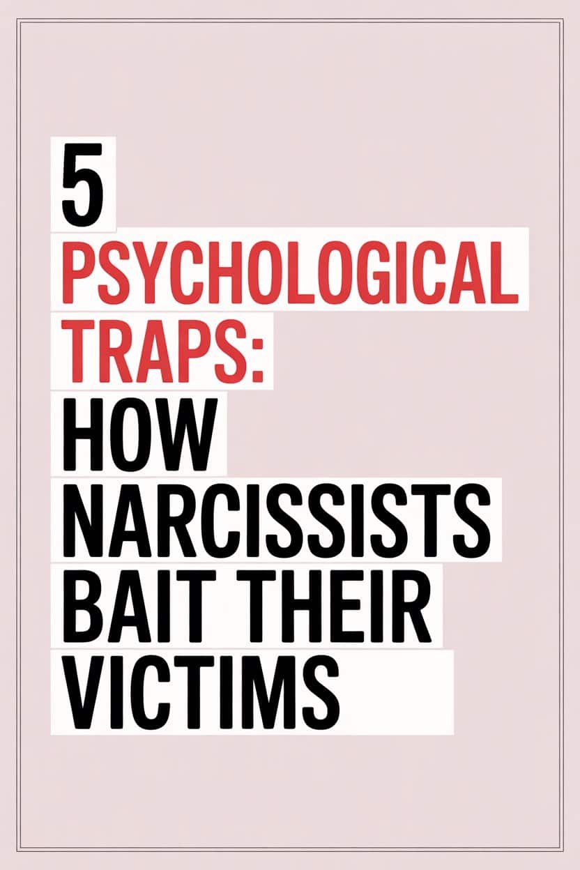 Cover of 5 Psychological Traps: How Narcissists Bait Victims with bold typography and minimal design.