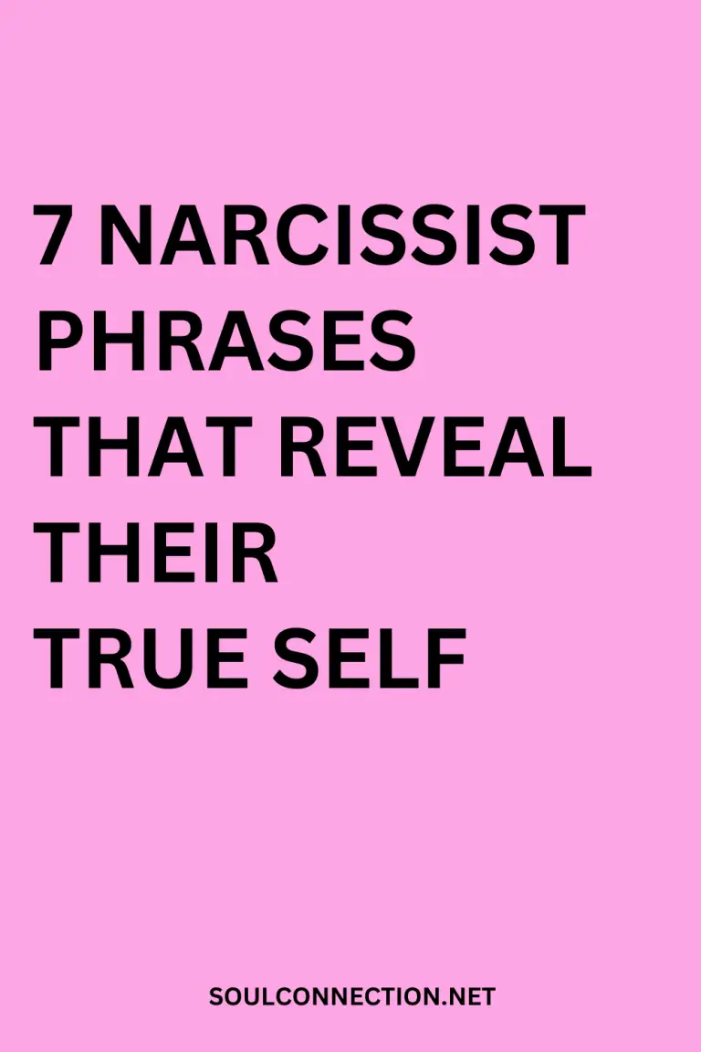 Narcissist phrases reveal their true self on a bold pink background.