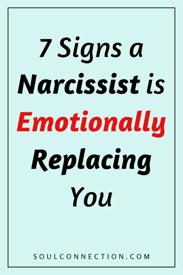 Signs a narcissist emotionally replaces you, with warning tips from SoulConnection.com.