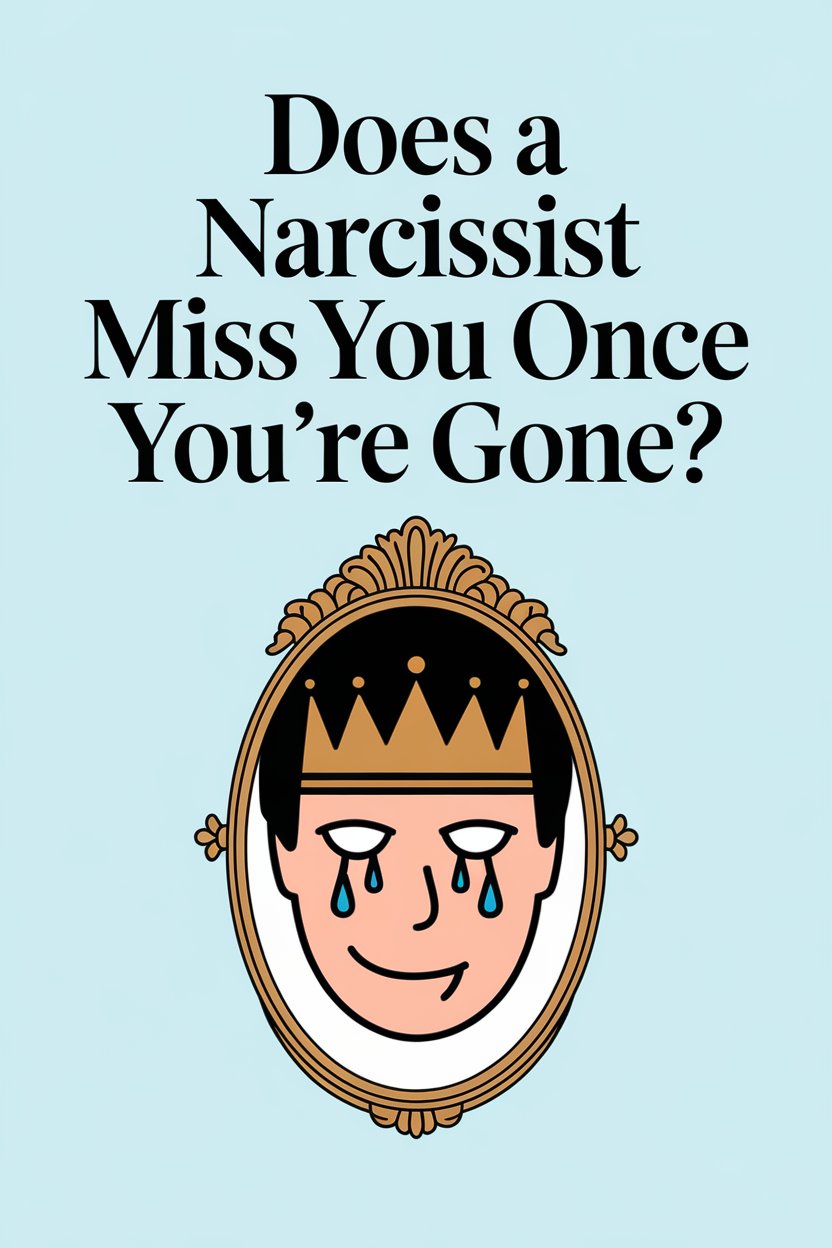 Illustration of a narcissist with a crown and playful face reflecting self-importance.