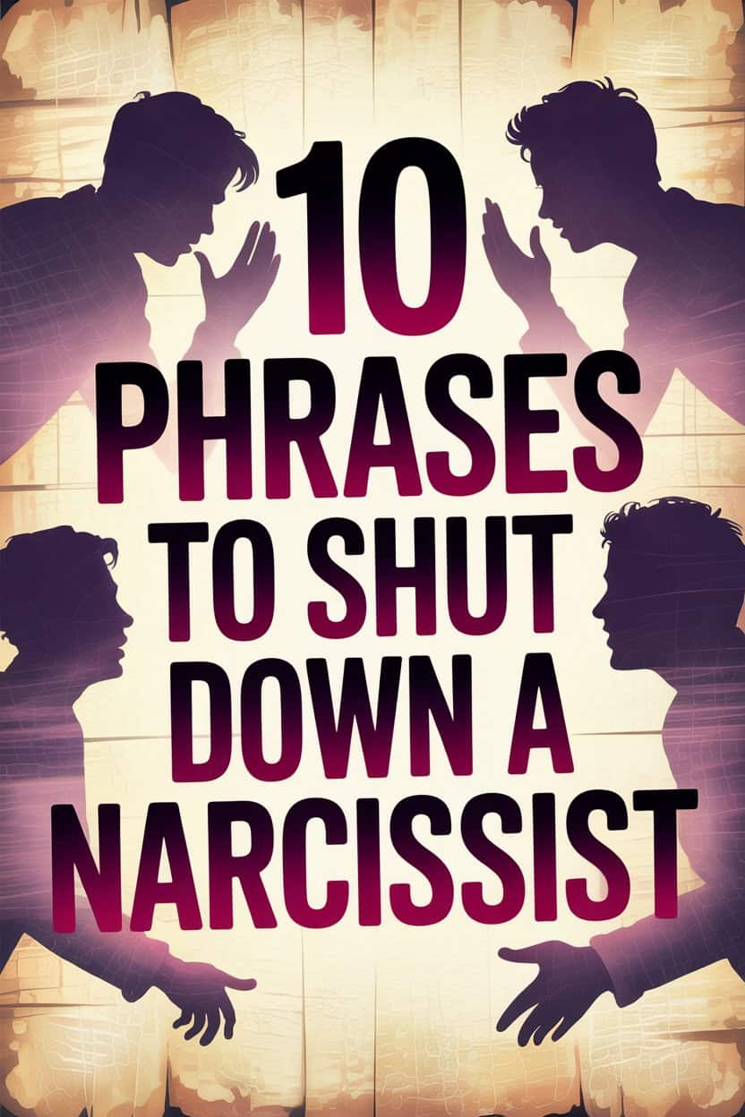 Guide to 10 Powerful Phrases to Shut Down a Narcissist and Set Boundaries.
