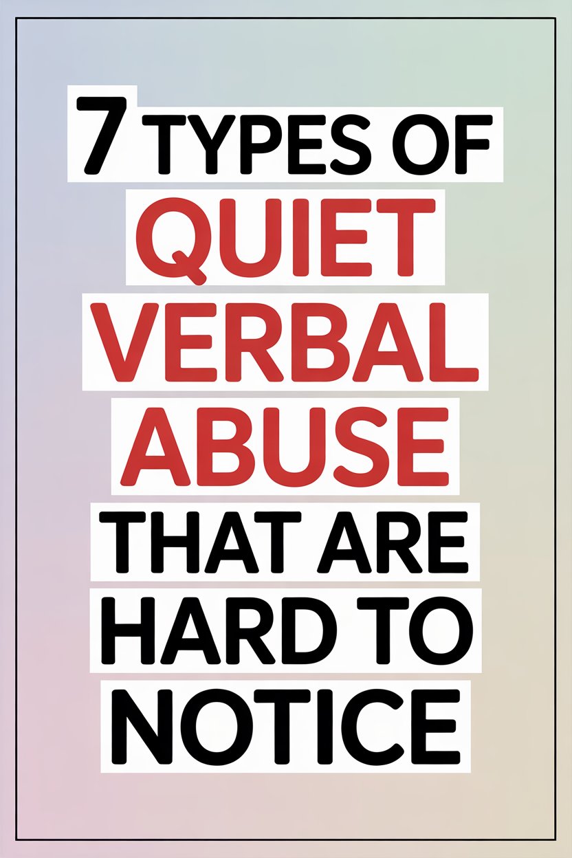Awareness poster highlighting the unnoticed dangers of silent, verbal, and emotional abuse.