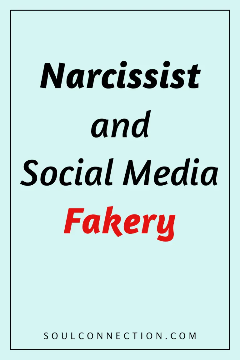 Social media fakery warning poster highlighting narcissism and online deception with a bold red warning.