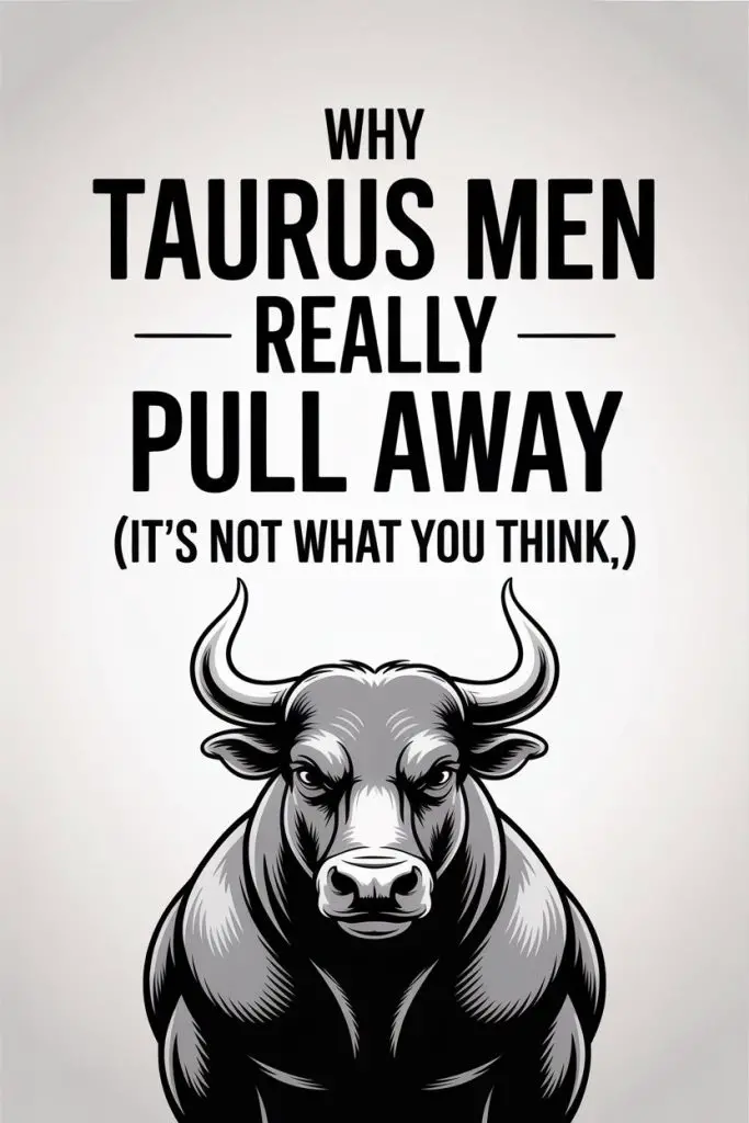 Why Taurus Men Pull Away: Traits and Signs Revealed with Bull Illustration.