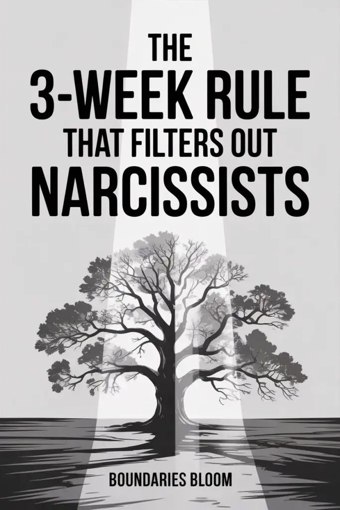 3-Week Rule to Identify Narcissists and Set Boundaries for Healthy Relationships.
