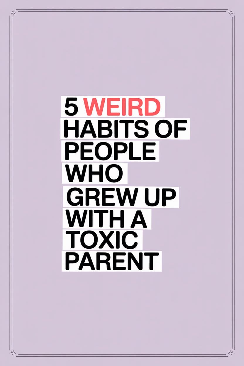 Uncover 5 strange habits developed from growing up with a toxic parent.