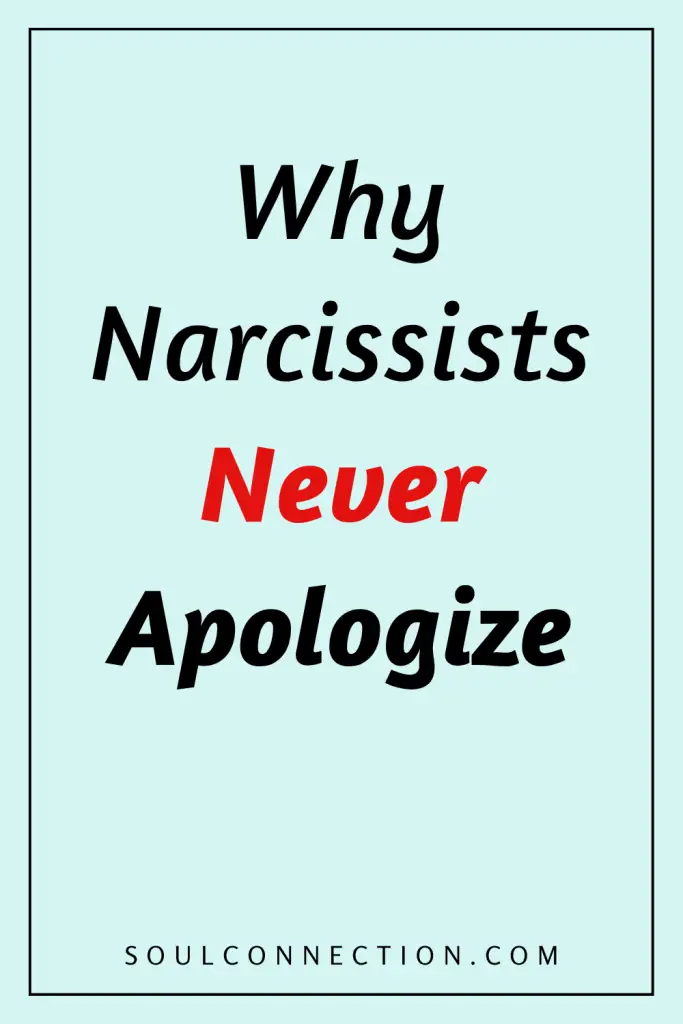 Why Narcissists Never Apologize | Emotional Awareness and Self-Reflection at SoulConnection.com
