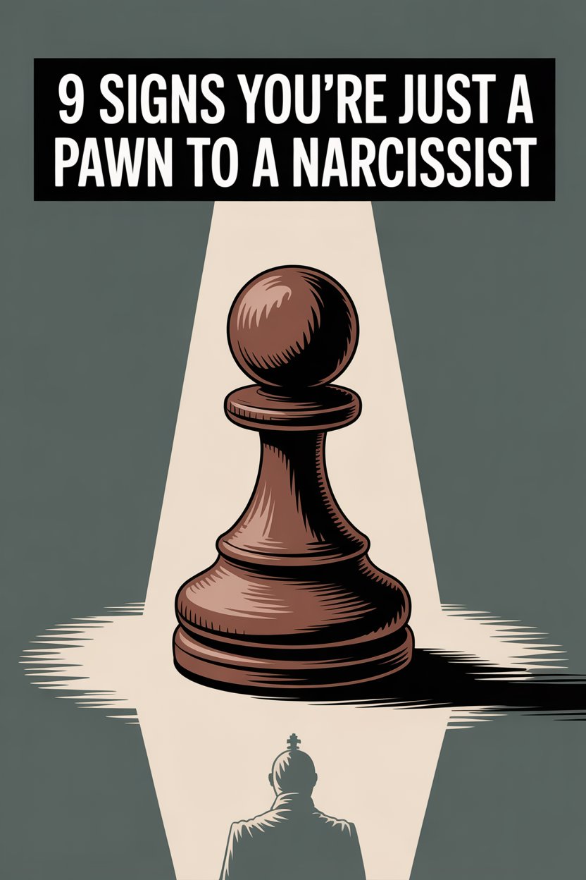 Understanding signs youre a pawn to a narcissist and manipulation tactics symbolized by a chess pawn.
