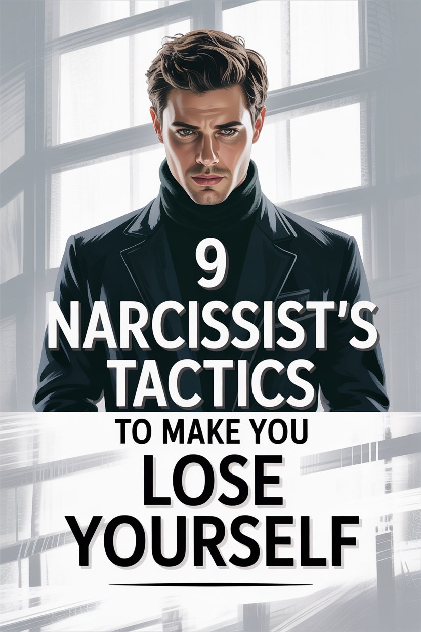Image of a confident man warning about narcissist tactics to make you lose yourself.