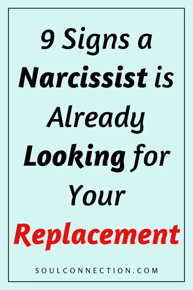 Warning signs a narcissist is searching for your replacement with bold red text and website source.